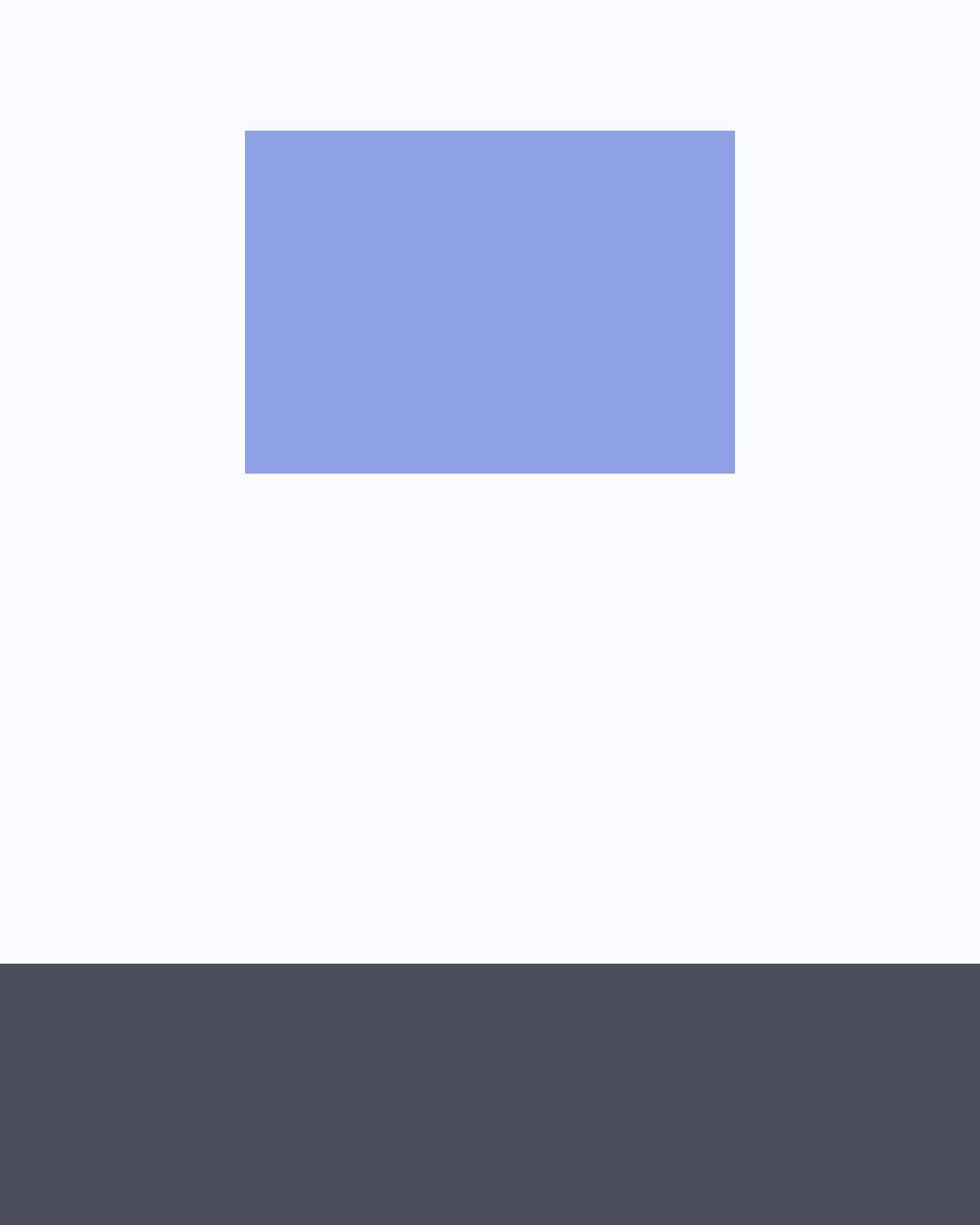 Rectangle bleu clair au-dessus d’une bande grise sur fond clair